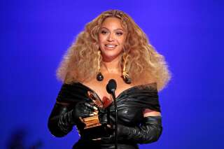 Beyonce lors des Grammy Awards en mars 2021