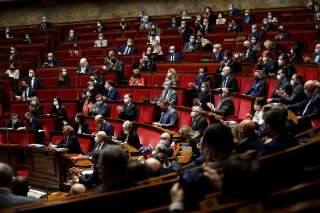 L'hémicycle de l'Assemblée nationale photographié durant une intervention de Jean Castex en avril 2021 (illustration)