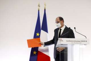 Le Premier ministre Jean Castex après sa conférence de presse sur les mesures du reconfinement, le 29 octobre 2020.