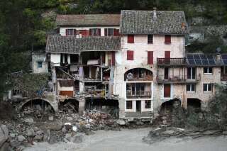 Un sixième corps retrouvé après les crues dans les Alpes-Maritimes (Photo d'une maison ravagée par les inondations à Luceram le 6 octobre 2020)