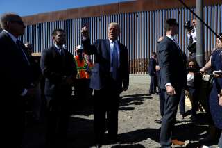 Une partie du mur voulu par Donald Trump (ici le 18 septembre à Otay Mesa, en Californie, à la frontière) est tombée sous la force du vent le 29 janvier.