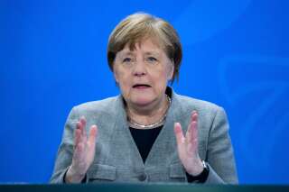 La chancelière allemande Angela Merkel, ce mercredi 15 avril 2020 à Berlin.