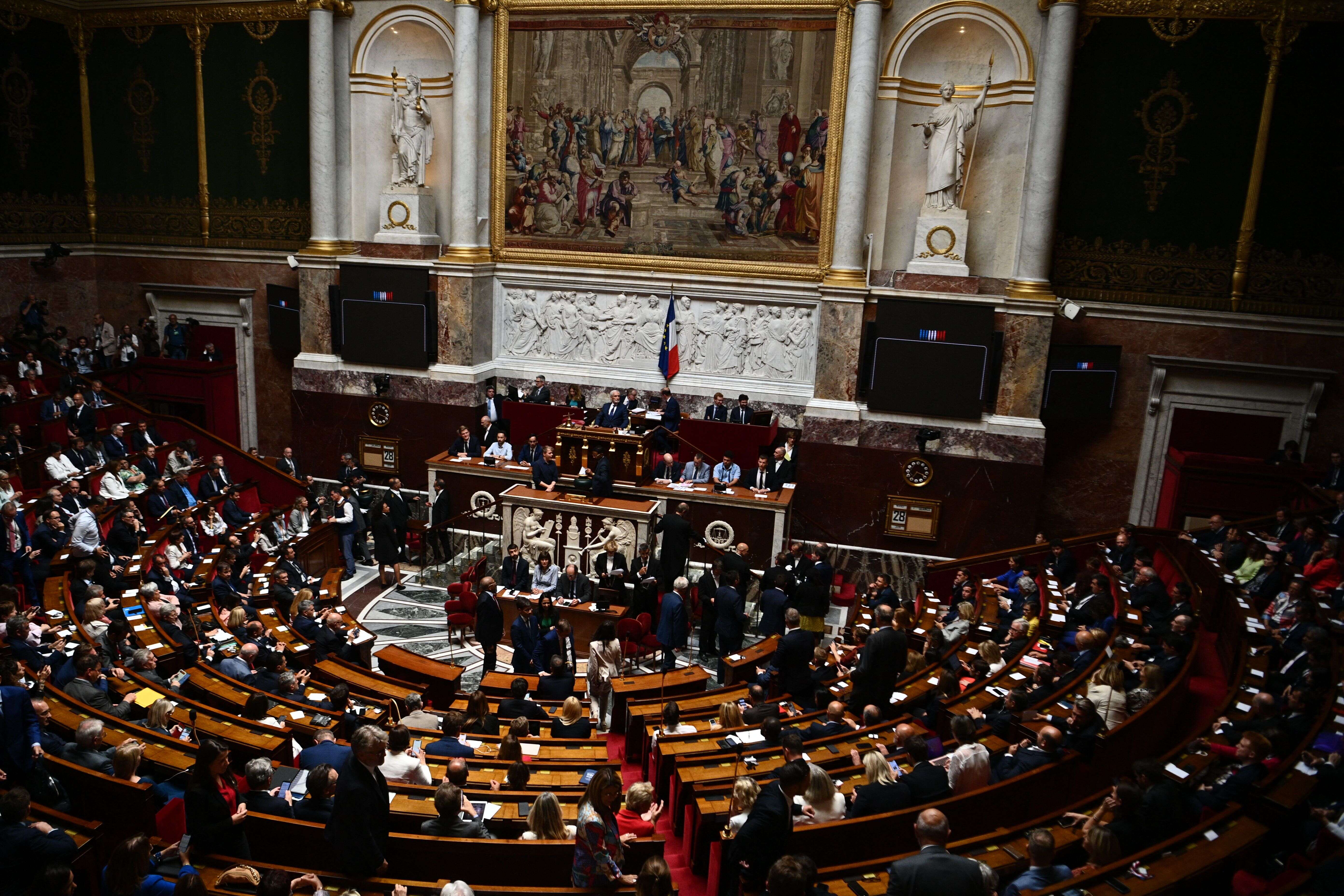 Photo de l'Assemblée nationale ce 28 juin 2022, lors du vote pour l'élection de Yaël braun-Pivet