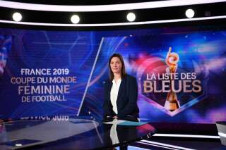 Corinne Diacre sur TF1 pour l'annonce de sa liste des 23 pour le Mondial, le 2 mai 2019.