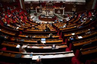 Une vue générale à l'intérieur de l'Assemblée nationale, à Paris, le 26 mai 2020.