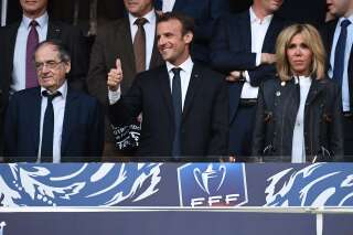 Avant la Coupe du Monde 2018, l'équipe de France accueille Emmanuel et Brigitte Macron