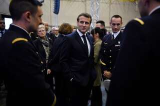 Emmanuel Macron lors des vœux aux Armées le 16 janvier à Orléans.