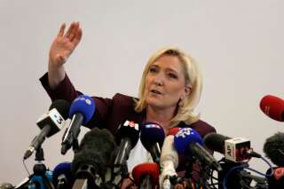 Marine Le Pen, le 12 avril 2022 à Vernon.