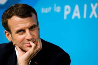 Emmanuel Macron à Paris lors du Forum sur la paix le 12 novembre