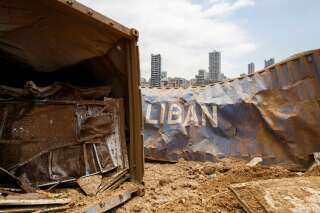 Les dégâts sur le site de l'explosion dans le port de Beyrouth, au Liban, le 6 août 2020, deux jours après qu'une explosion massive a dévasté la capitale libanaise dans un désastre qui a suscité la douleur et la fureur.