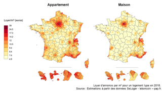 Pour savoir quel loyer payer dans chaque commune française, on peut désormais explorer une carte tout juste mise en ligne par le gouvernement