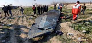 Les débris du Boeing 737-800, qui s'est écrasé peu après son décollage de Téhéran le 8 janvier.