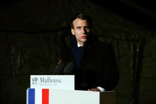 Emmanuel Macron, ici à Mulhouse le 25 mars 2020.