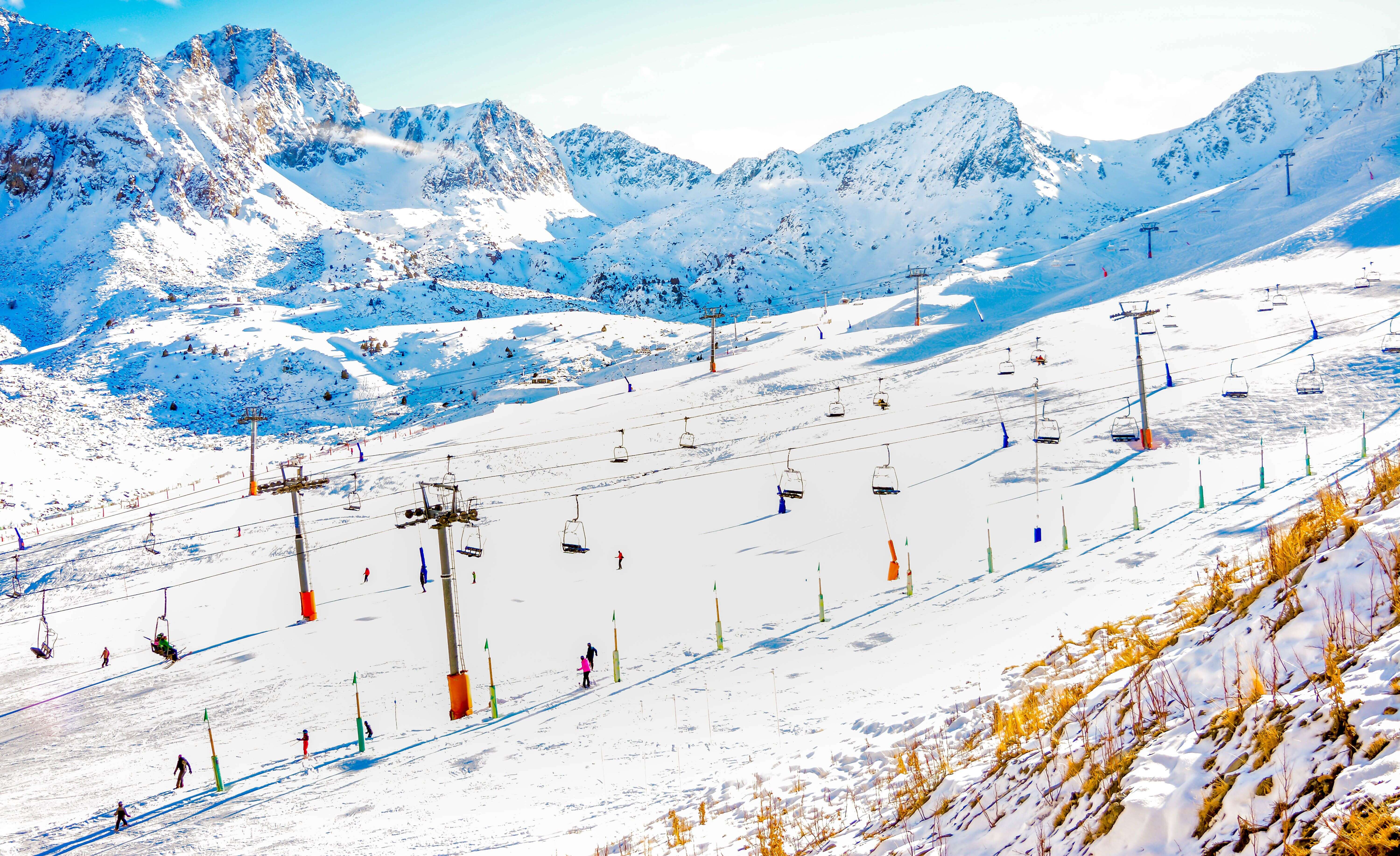 La station de ski du Pas de la Case en Andorre, près de la frontière avec la France.