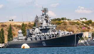 Le navire amiral de la flotte russe en mer Noire a coulé après un tir ukrainien (photo du 11 septembre 2008)