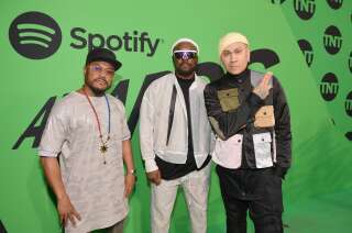 apl.de.ap, will.i.am et Taboo (de gauche à droite) lors des Spotify Awards à Mexico au Mexique le 5 mars 2020.