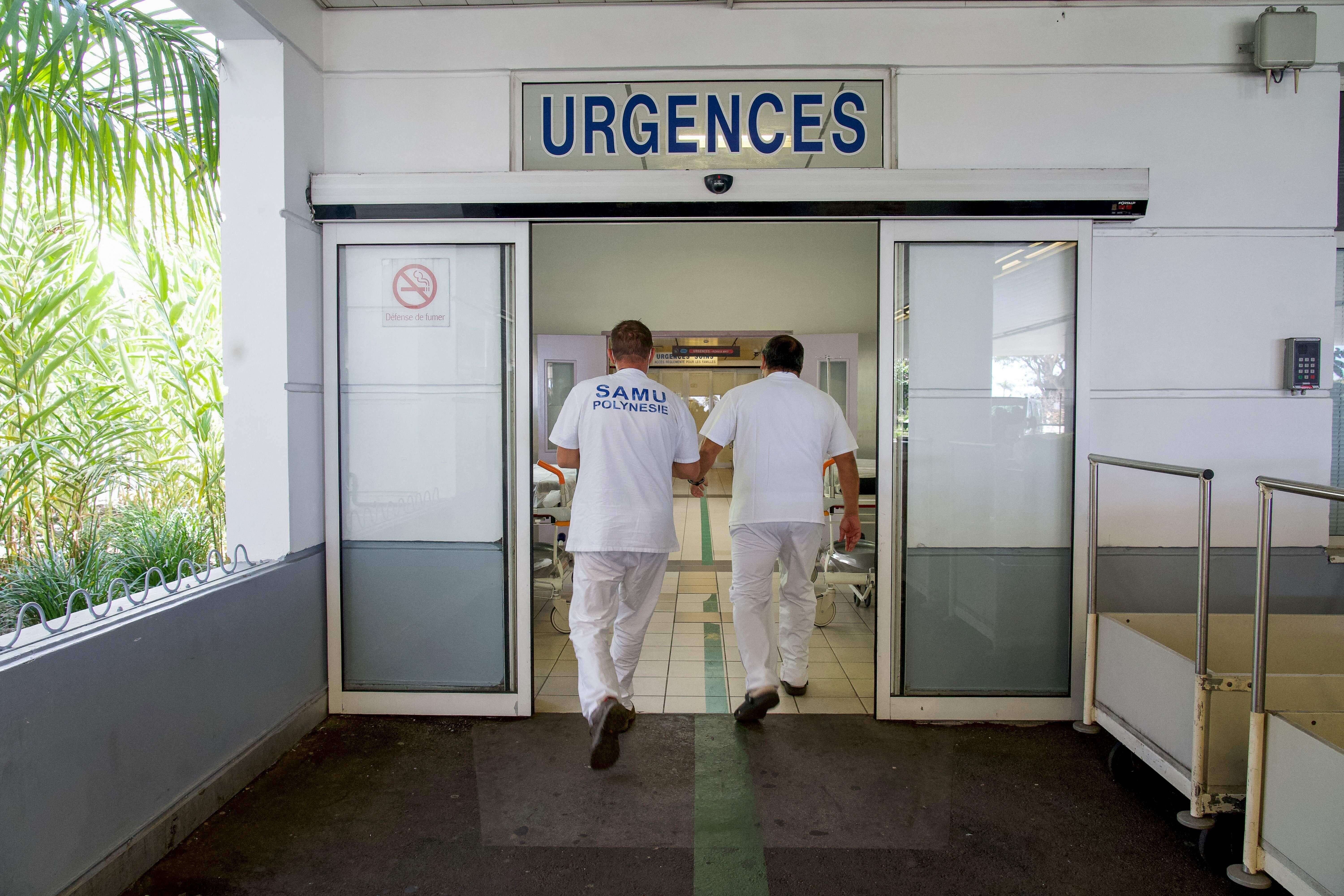 L'entrée du service des urgences de l'hôpital de Polynésie Française, ici le 3 septembre 2021.