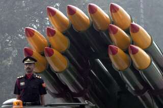 Des missiles indiens lors de la parade du Jour de la République, le 26 janvier 2022.