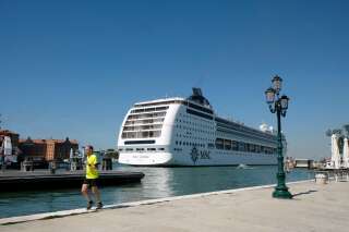 Un paquebot MSC Opera dans les eaux de Venise, en Italie, en juin 2019.