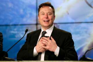 Elon Musk, ici lors d'une conférence de presse au Kennedy Space Center à Cap Canaveral, en Floride, le 19 janvier 2020.