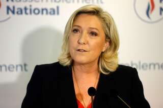 Marine Le Pen lors du deuxième tour des élections régionales dimanche 27 juin au siège du parti à Nanterre.