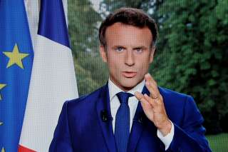 Emmanuel Macron, ici lors de son allocution télévisée à l'Élysée, le 22 juin 2022.