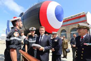 Le discours d'Emmanuel Macron a lieu la veille du défilé du 14 juillet et au lendemain de l'inauguration du sous-marin Le Suffren à Cherbourg (photo).