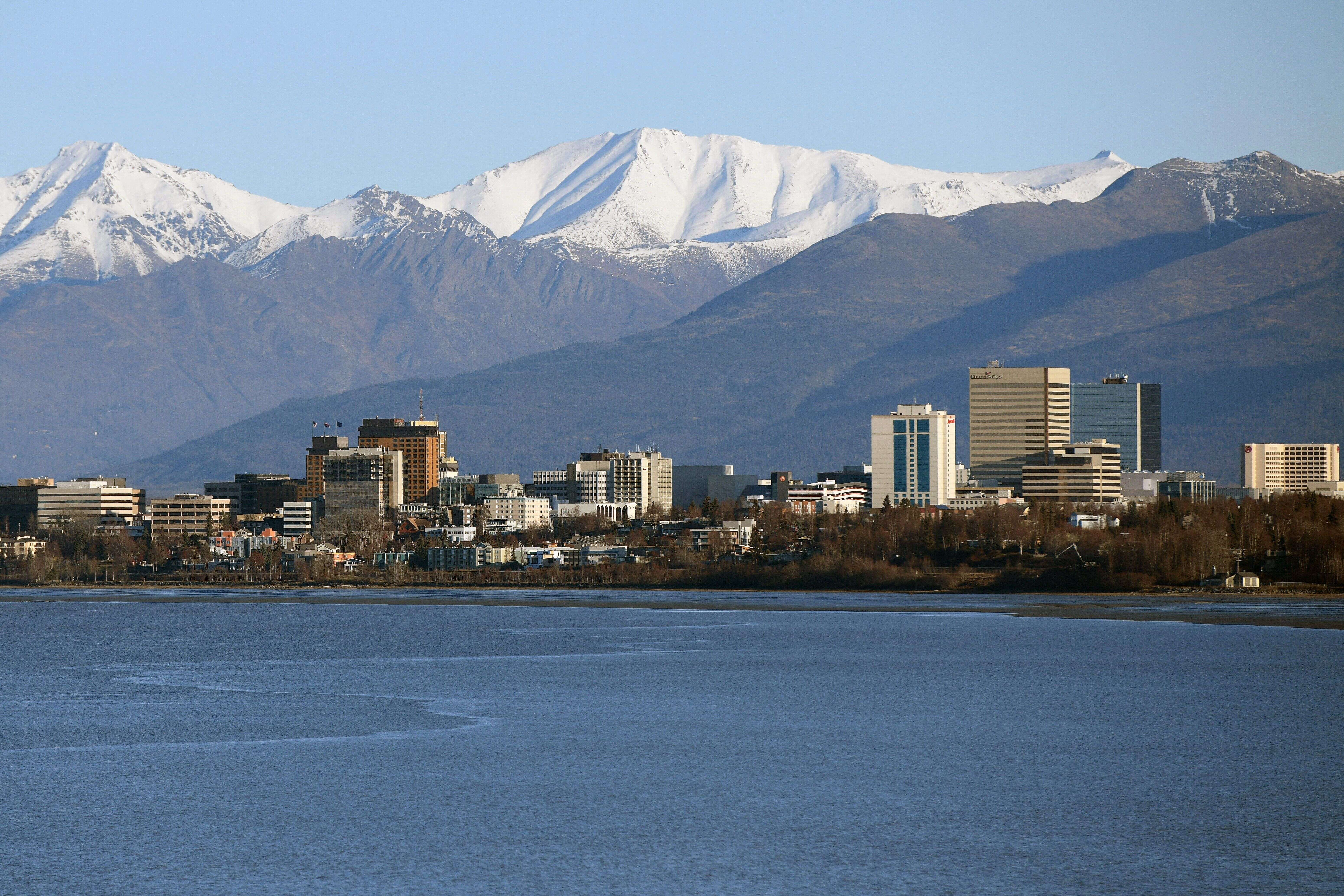 Une vue d'Anchorage, en Alaska aux États-Unis, en novembre 2019.