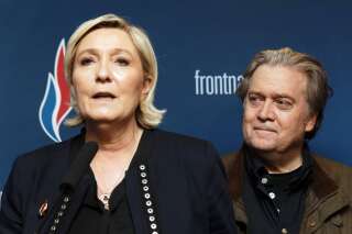Marine Le Pen et Steve Bannon, ancien directeur de Breitbart News