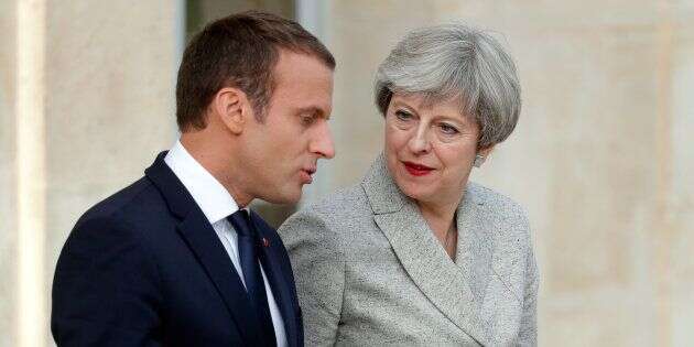 Emmanuel Macron et Theresa May à l'Élysée, en juin.