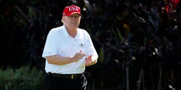 Donald Trump à son golf de West Palm Beach en Floride le 29 décembre 2017.