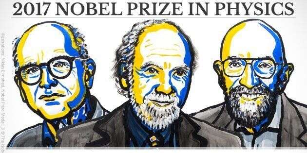 Le prix Nobel de physique 2017 décerné à  Raider Weiss, Barry C. Barish et Kip S. Thorne pour l'observation des ondes gravitationnelles