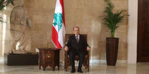 Michel Aoun dans le palais présidentiel près de Beyrouth le 31 octobre 2016.
