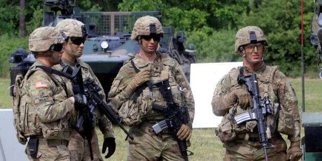 Des soldats américains lors de l'édition 2017 de l'exercice Saber Strike.