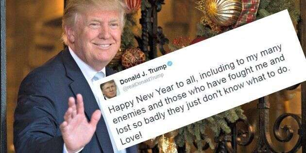 Sur Twitter, Donald Trump souhaite une bonne année 2017 et n'oublie personne.