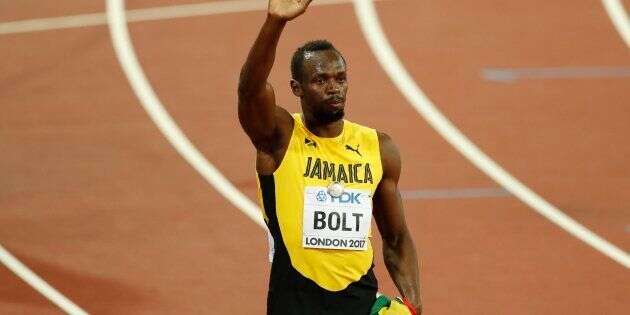 Usain Bolt rate sa sortie en finissant troisième du 100m aux Mondiaux d'athlétisme 2017.