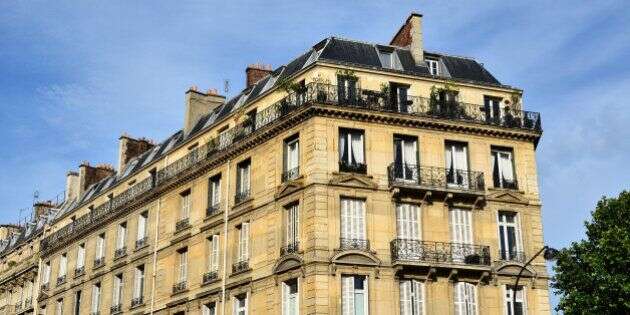 immeuble de type haussmannien dans les beaux quartiers de Paris