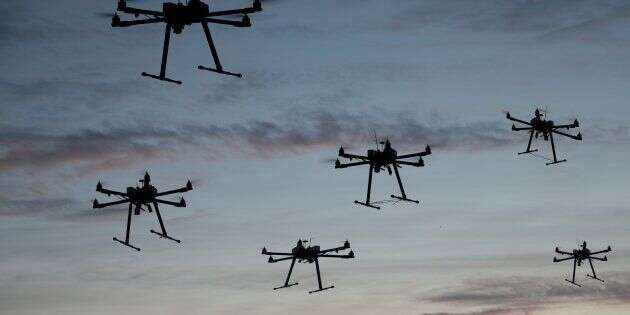 Les drones de l'essaim du Pentagone sont bien, bien plus petits.