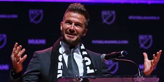 David Beckham, lors de l'annonce de son projet de lancer un club de football à Miami le 29 janvier dernier.