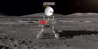 La sonde chinoise Chang'e 4 qui s'est posée sur la face cachée de la Lune.