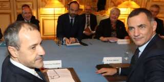 Après une rencontre à Matignon (photo) et une au Sénat, Jean-Guy Talamoni et Gilles Simeoni mettent la pression sur Macron.