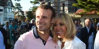 Le président Emmanuel Macron et son épouse Brigitte lors d'un week-end au Touquet.