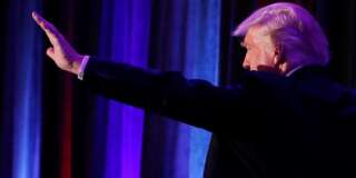 Donald Trump à New York lors de son discours de victoire après l'annonce des résultats des élections présidentielles américaines.  REUTERS/Andrew Kelly