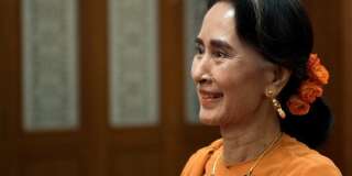 Aung San Suu Kyi, cheffe du gouvernement birman.