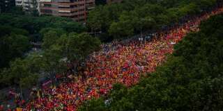 A Barcelone, un million d'indépendantistes catalans défilent pour l'indépendance en ce jour de