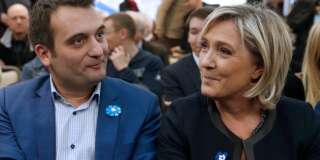 Florian Philippot au côté de Marine Le Pen en novembre 2016, quand tous deux défendaient l'abrogation de la loi Taubira sur le mariage pour tous.