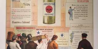 L'Alcool voilà l'ennemi, affiche dessinée par Frédéric Christol, 1910 (BNF, Estampes et Photographies)