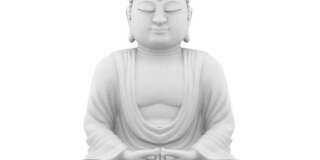 buddha sitting 3d model isolated