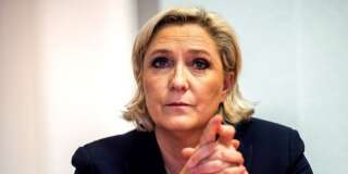 Marine Le Pen en conférence de presse le 14 juin.