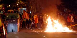 Les images impressionnantes des échauffourées à Barcelone à la fin de la manifestation indépendantiste.